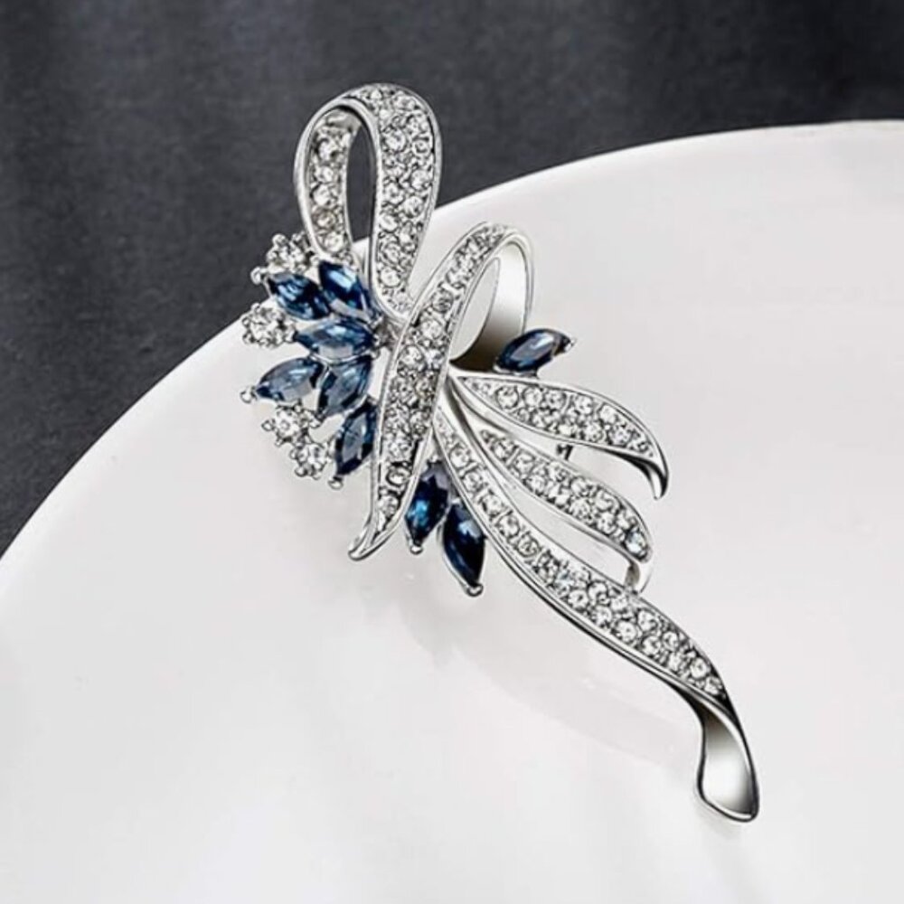 Crystal Gemstones Brooch Pin